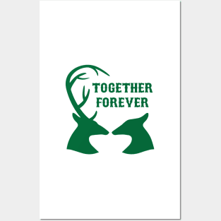 Together Forever - Deer Posters and Art